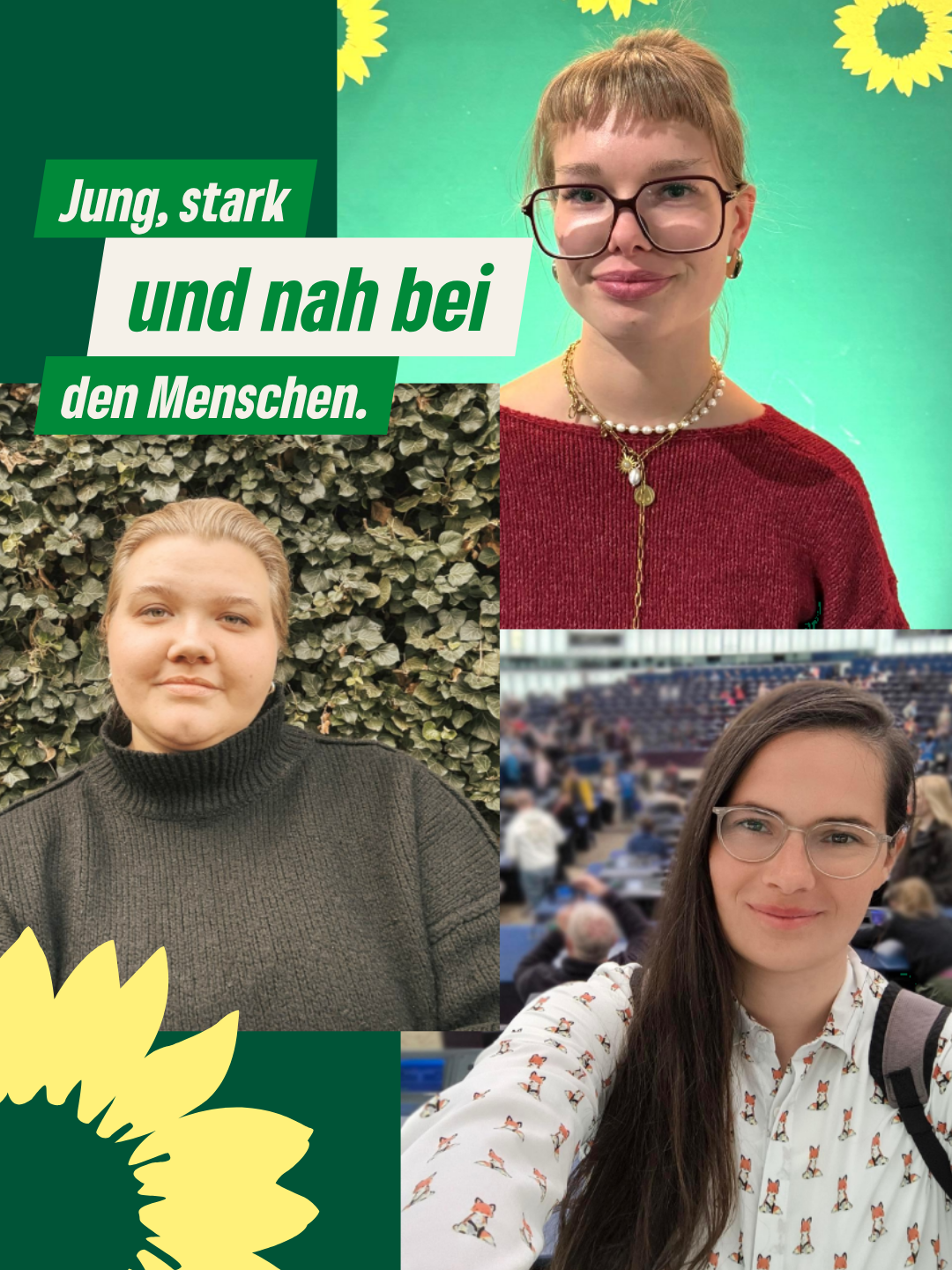 Kandidatinnen Landtagswahl 2026 Grüne Darlin Höckendorf Friederike Larek Luise Globig